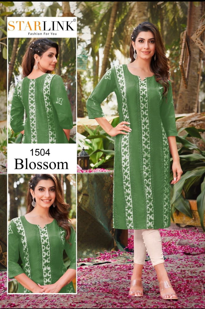 Starlink Blossom Regular Wear Wholesale Printed Kurtis Catalog